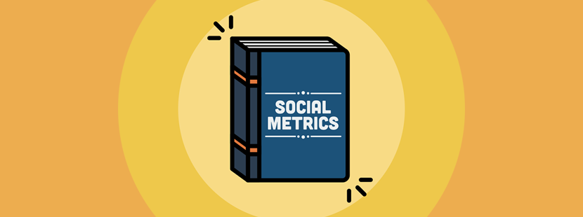 Illustration of a book titled Social Metrics
