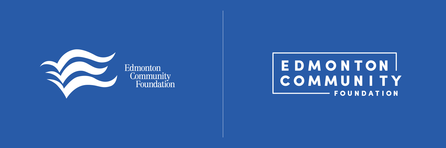 edmonton community foundation logo redesign before and after image