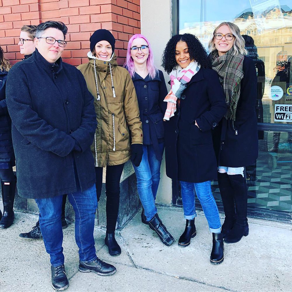 The Kick Point team outside of Love Pizza in Edmonton, AB.