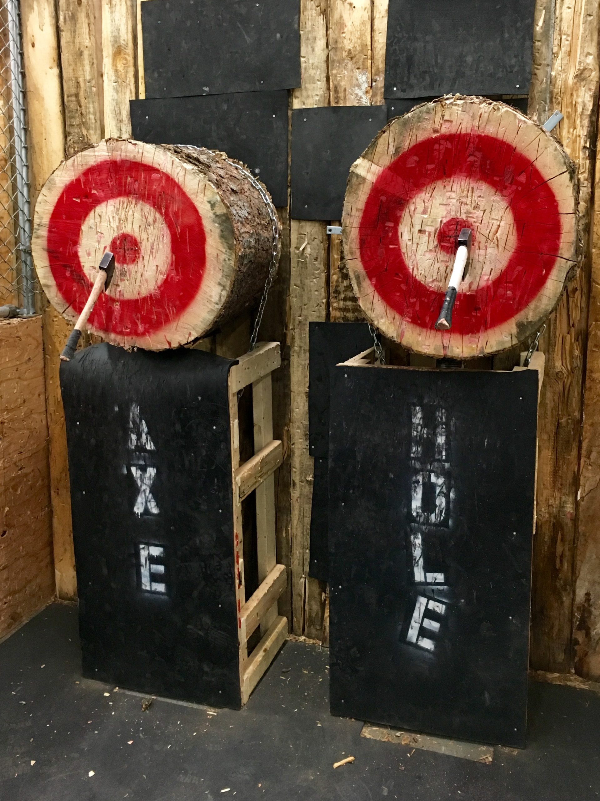 Two axes on two targets