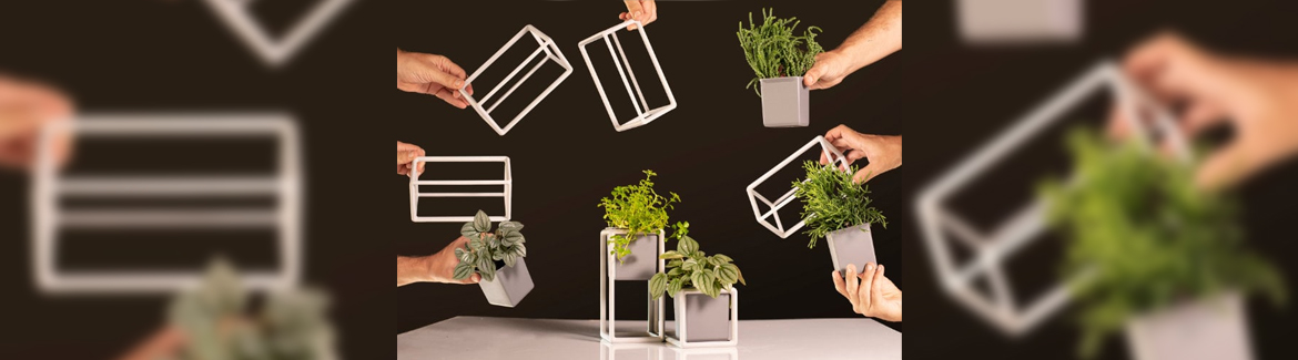 Plant1Up's magnetic modular planter