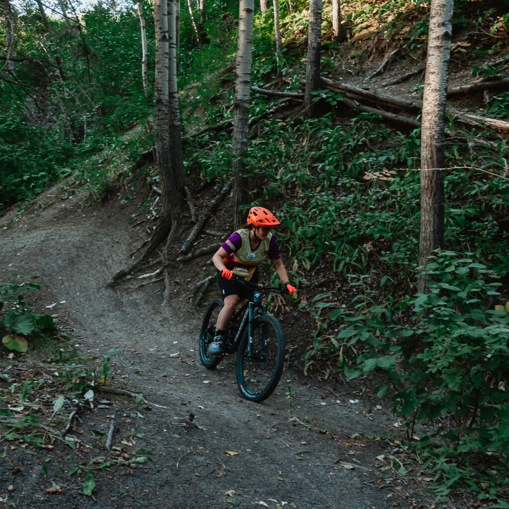 Emma mountain biking in Edmonton