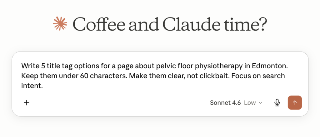 A screenshot from Claude's desktop app.